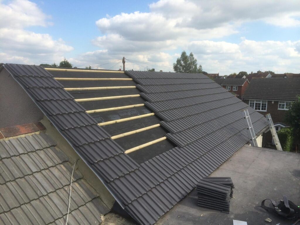 new tiled roof